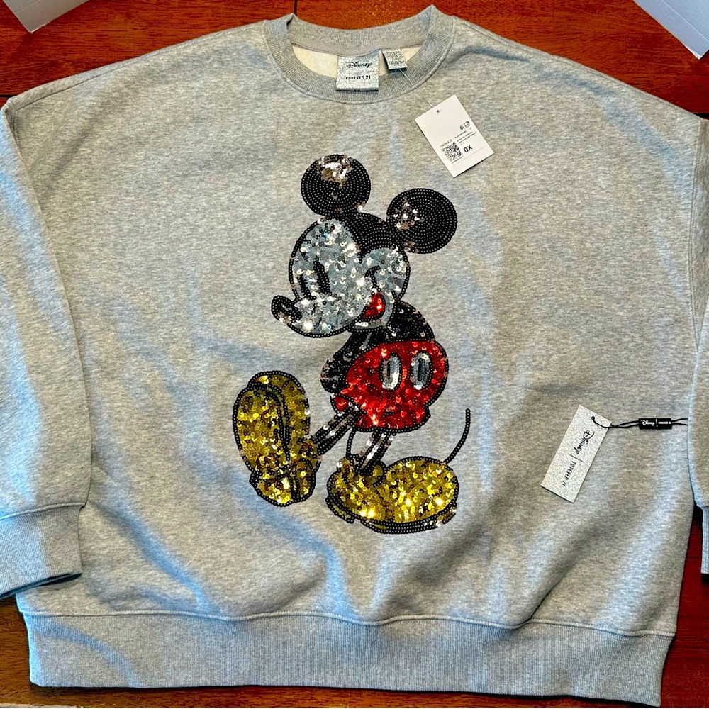 Disney X Forever 21 sequin Mickey Mouse sweatshirt